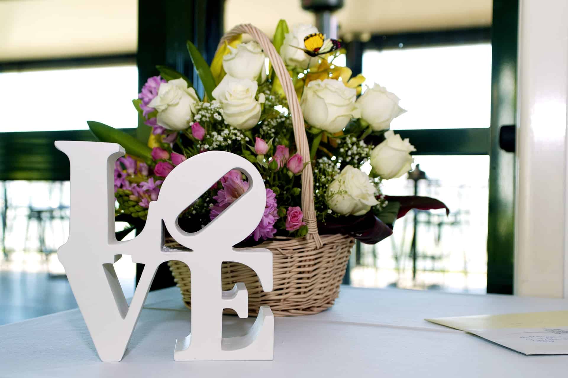Cesto di fiori per matrimonio